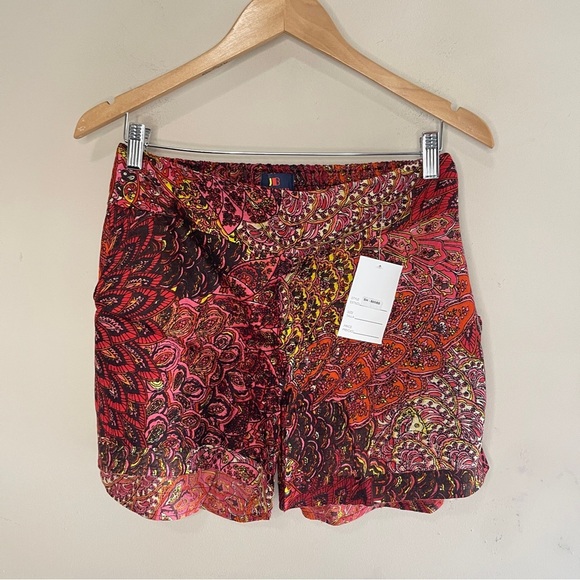 NWT JUNGLEE BILLEE Boho Print‎ Cotton Shorts, SM/MED - Picture 1 of 6